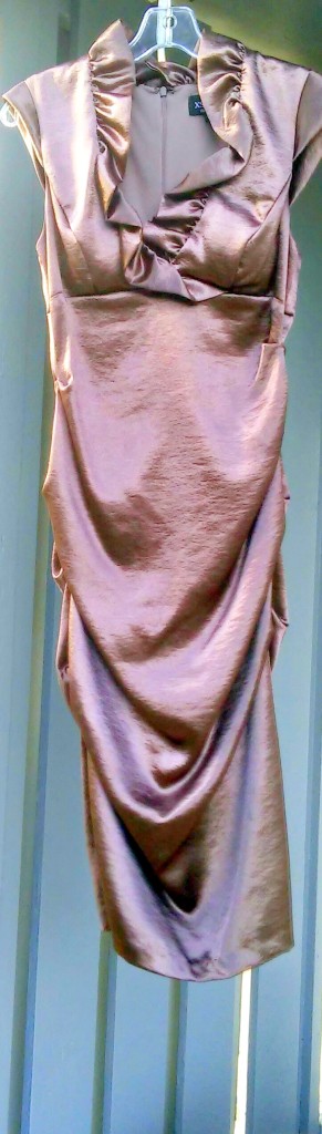 Copper Dress ~ catches light all times of the day and night XSCAPE By Joan Chen Size 8 $44