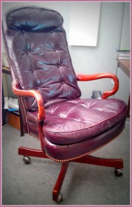 Leather Office Chair on rollers